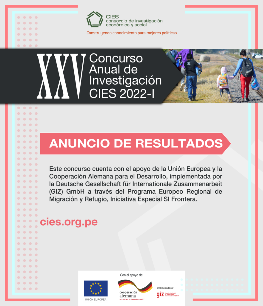 Propuesta del investigador CISEPA Omar Pereyra gana el Concurso Anual de Investigación CIES 2022 – I