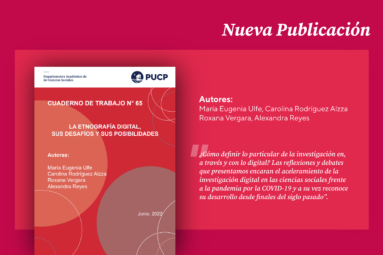 Nueva publicación de la investigadora CISEPA María Eugenia Ulfe junto a Carolina Rodríguez Alzza, Roxana Vergara y Alexandra Reyes