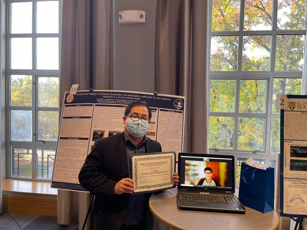 José Timaná receives 1st Place Scientific Poster Presentation Award at RCBU Biomedical Ultrasound Symposium
